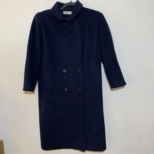 ALEXANDRE LONDON Men's 100% Wool & Cashmere Double Breasted Overcoat